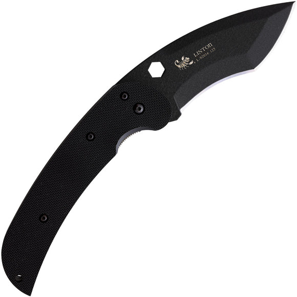 Linton Cutlery Large Tactical Linerlock G10 Folding Steel Pocket Knife 92016125