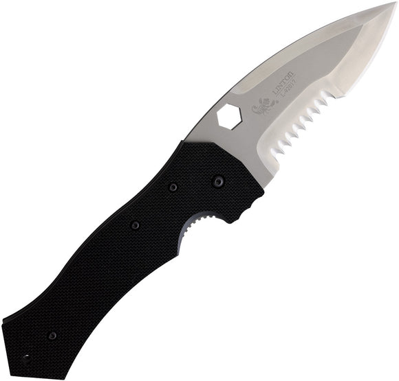 Linton Cutlery Large Tactical Linerlock G10 Folding Steel Pocket Knife 92017124