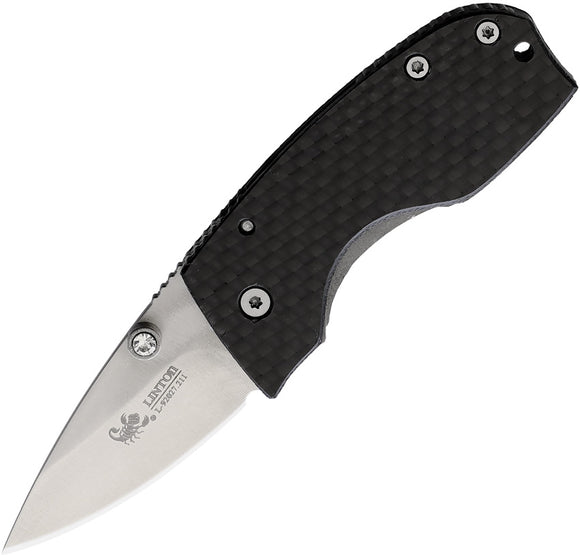 Linton Cutlery Linerlock Carbon Fiber Folding Stainless Pocket Knife 92027211