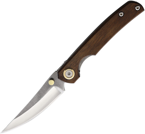 Leader Knives F102 Linerlock Turkish Wood 4116 stainless Folding Knife