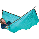 La Siesta Single Blue Ultra Light Parachute Silk Holds 395 lbs Travel Outdoor Hammock