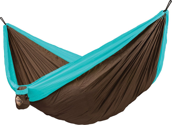 La Siesta Double Blue Ultra Light Parachute Silk Holds 395 lbs Travel Outdoor Hammock