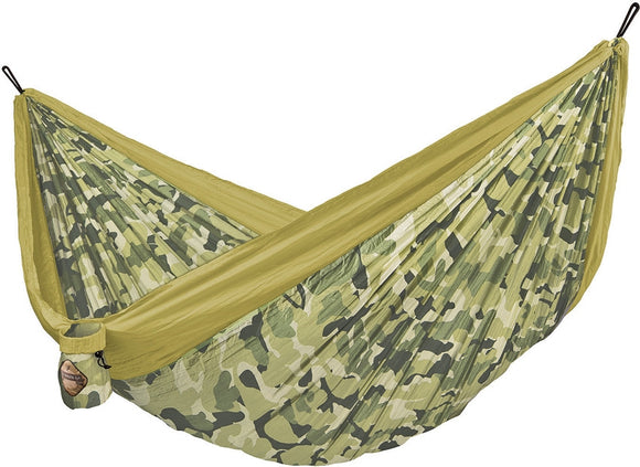 La Siesta Camo Ultra Light Parachute Silk Holds 395 lbs Double Travel Outdoor Hammock