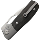 Liong Mah Designs Field Duty Framelock Carbon Fiber Folding M390 Knife FDCF