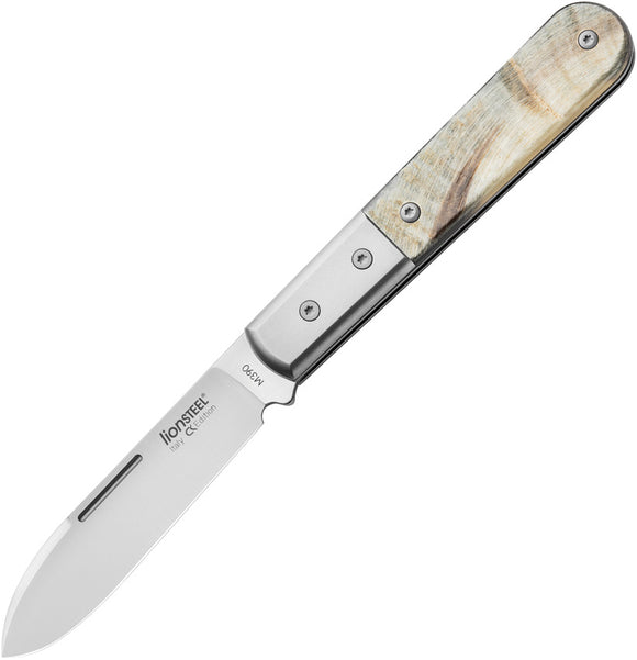 LionSTEEL Roundhead Barlow Ram's Horn Folding M390 Pocket Knife CK0111RM