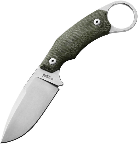 Lion Steel H2 Green Canvas Micarta Bohler M390 Stainless Fixed Blade Knife H2CVG