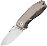 LionSTEEL Nano Framelock Bronze Titanium Folding CPM-MagnaCut Knife NA01BR