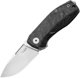 LionSTEEL Nano Framelock Carbon Fiber & Titanium Folding MagnaCut Knife NA01CF