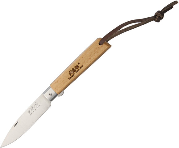 MAM Operario Linerlock Beechwood Folding Stainless Drop Point Pocket Knife 2038