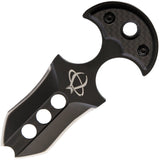 Mantis Wicked Black Double Edge 440V Stainless Carbon Fiber Handle Push Dagger w/ Sheath BK1