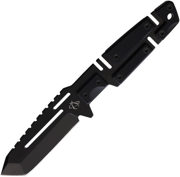 Mantis Chaos 1 Black Smooth G10 Stainless 420HC Fixed Blade Knife w/ Sheath F4HC