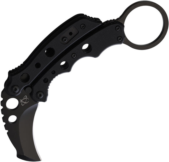 Mantis Vuja De Karambit Black G10 Folding Stainless Steel Pocket Knife MK4BK