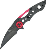 Mantis Isosceles  framelock Folding Knife Black Finish AUS-8 Blade - mr1
