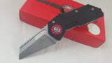 Mantis Pit Boss Black Folding Pocket Knife G-10 Handles MT9