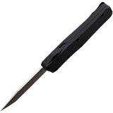 Mantis Automatic OTF Knife Black Aluminum 440C Stainless Tanto Blade OTF814