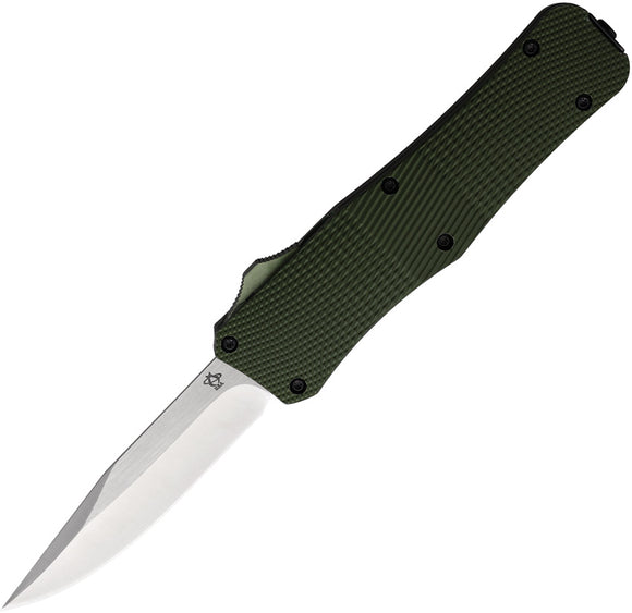 Mantis Automatic OTF Knife Green Aluminum 440C Stainless Drop Pt Blade OTF815