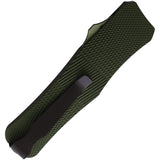 Mantis Automatic OTF Knife Green Aluminum 440C Stainless Drop Pt Blade OTF815