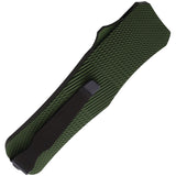Mantis Automatic OTF Knife Green Aluminum 440C Double Edge Serrated Stiletto Blade OTF816