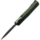 Mantis Automatic OTF Knife Green Aluminum 440C Double Edge Stiletto Blade OTF817