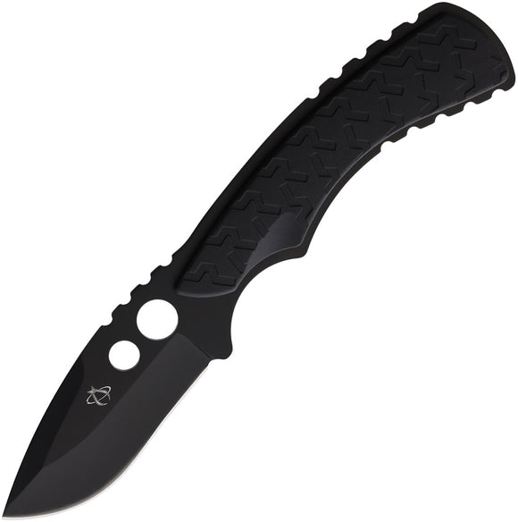 Mantis Seymour Black Rubber Stainless 420HC Fixed Blade Knife w/ Sheath TA2