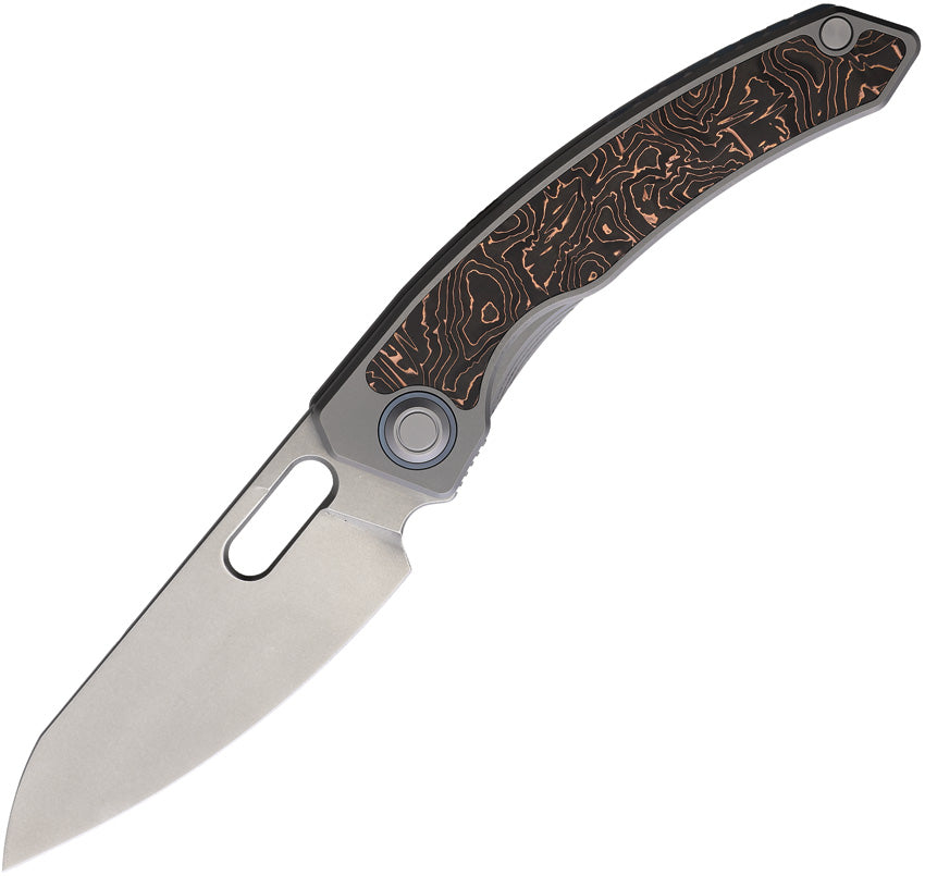 Maxace Black Mirror II Framelock Titanium & Copper CF Folding S90V