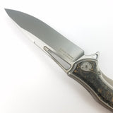 Maxace Amber III Pocket Knife Carbon Fiber & Titanium Folding Bohler M390 MCA301