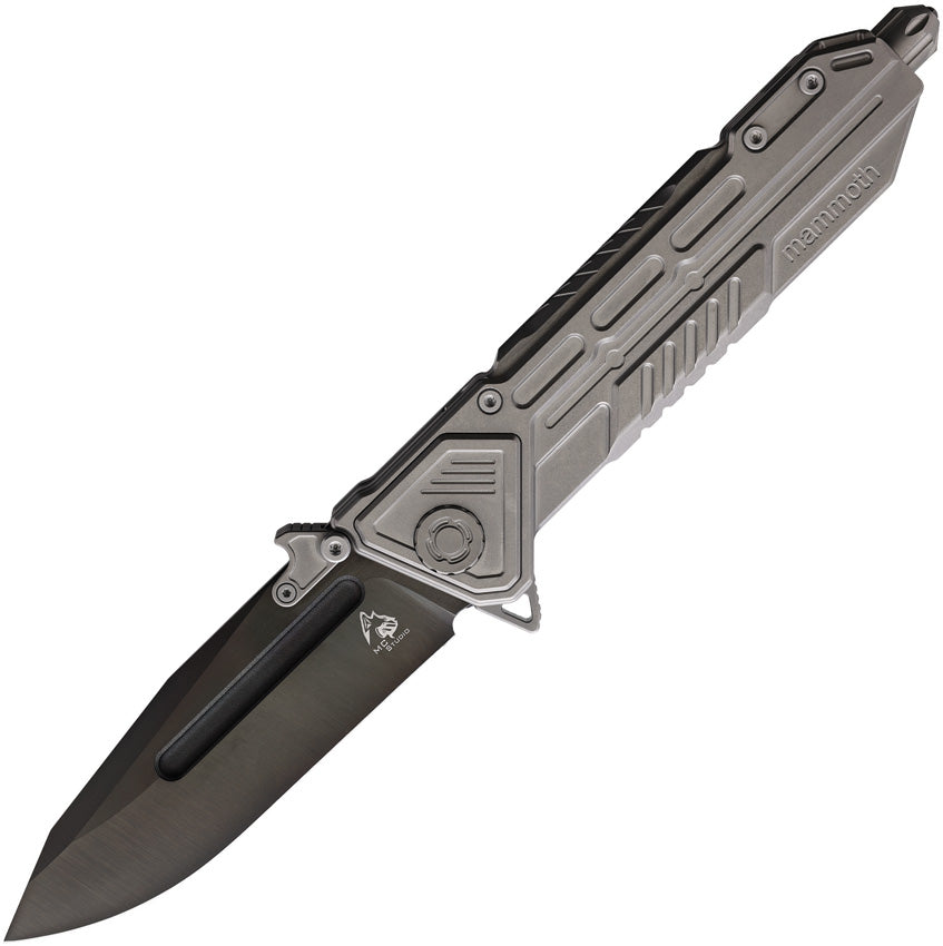 Maxace Midnight Cat Mammoth Framelock Gray Titanium Folding Pocket