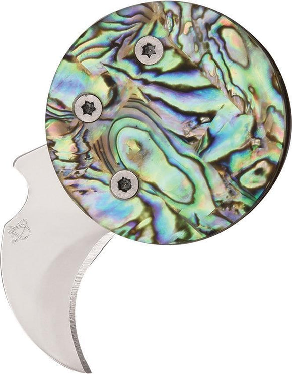 Mantis Heiress Friction Folder Abalone Handle Folding Blade Coin Knife