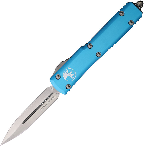 Microtech Automatic Ultratech OTF Knife Turquoise Aluminum Double Edge Dagger Blade 12210TQ