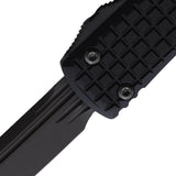 Microtech Automatic Ultratech OTF Knife Black Frag Aluminum Tanto Blade 1231UTDSH