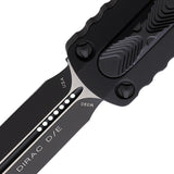 Microtech Automatic Dirac Knife OTF Black Aluminum Double Edge Dagger Blade 2251T