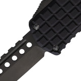 Microtech Automatic Hera Knife OTF Blackout Frag Aluminum Hellhound Blade 9191DLCTFRSH