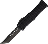 Microtech Automatic Hera Knife OTF Blackout Frag Aluminum Hellhound Blade 9191DLCTFRSH