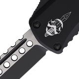 Microtech Automatic Hera Knife OTF Black Aluminum Two-Tone Hellhound Blade 9191TS