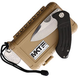 Medford Theseus Framelock Black Titanium Folding D2 Tool Steel Pocket Knife 040STQ30PV