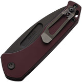 Medford Automatic Swift Knife Button Lock Burgundy Aluminum S35VN Tanto Blade 206SPT41AR