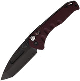 Medford Automatic Swift Knife Button Lock Burgundy Aluminum S35VN Tanto Blade 206SPT41AR