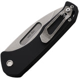 Medford Automatic Swift Button Lock Black Folding Knife  OPEN BOX