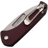 Medford Automatic Swift Button Lock Red Aluminum Folding Knife  OPEN BOX