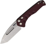 Medford Automatic Swift Button Lock Red Aluminum Folding Knife stt41ar