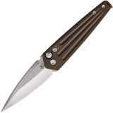 Medford Automatic Nosferatu Knife Button Lock Bronze Titanium S45VN Blade NATQ36A1TS