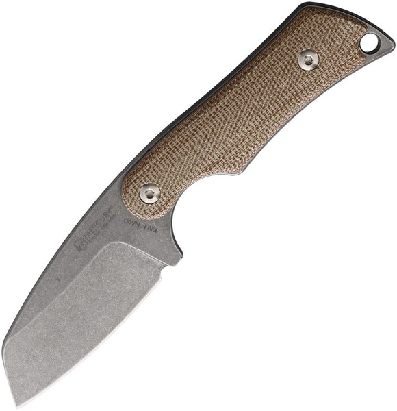 Mercury Kali Brown Micarta N690 Sheepsfoot Fixed Blade Knife w/ Sheath 9KALISFNC