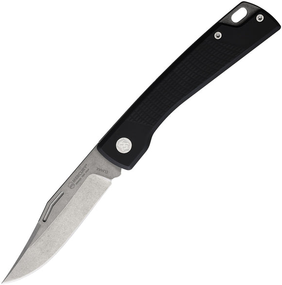 Mercury LUC Slip Joint Black Aluminum Folding Elmax Clip Pt Pocket Knife 9LUCBKC