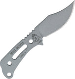 TOPS 4.5" Mini Bowie One Piece Fixed Blade Gray Tactical Handle Knife