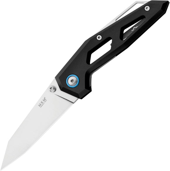 MKM-Maniago Knife Makers Edge Linerlock Black Aluminum Folding Knife EGLABK