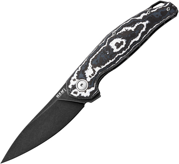 MKM-Maniago Knife Makers Goccia Linerlock White Storm CF Folding Knife GCCFWD