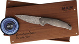 MKM-Maniago Knife Makers Goccia LTE Rose Folding Damascus Pocket Knife GCD
