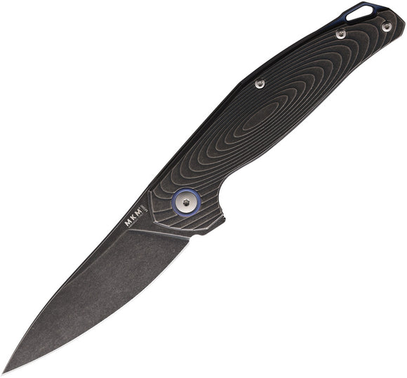 MKM-Maniago Knife Makers Goccia Linerlock Black Titanium Folding Knife GCTDSW