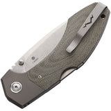 MKM-Maniago Knife Makers Hero Lockback Green Micarta Folding M390 Pocket Knife HRGCT