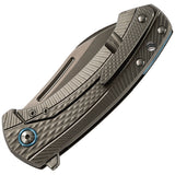 MKM-Maniago Knife Makers Colvera Framelock Lionsteel Grey Titanium Folding Knife L021
